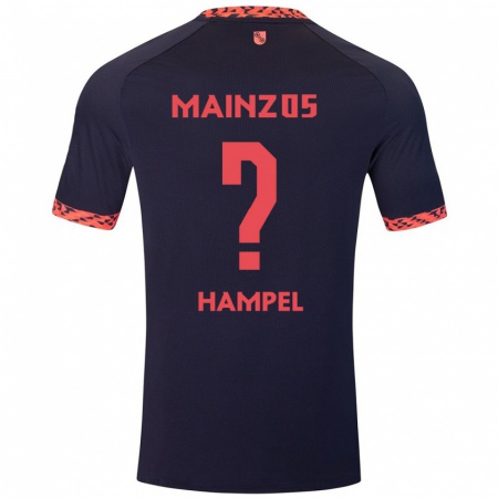 Kandiny Enfant Maillot Luca Hampel #0 Bleu Corail Rouge Tenues Extérieur 2024/25 T-Shirt