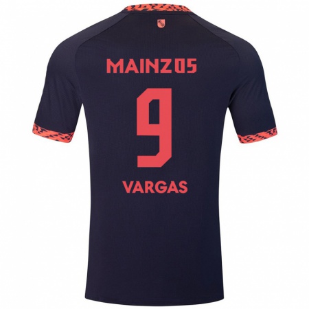 Kandiny Enfant Maillot Nayrobi Vargas #9 Bleu Corail Rouge Tenues Extérieur 2024/25 T-Shirt