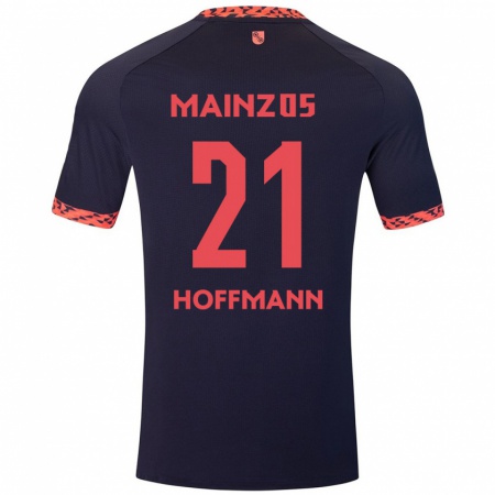 Kandiny Enfant Maillot Leon Hoffmann #21 Bleu Corail Rouge Tenues Extérieur 2024/25 T-Shirt