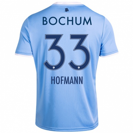 Kandiny Enfant Maillot Philipp Hofmann #33 Bleu Ciel Tenues Extérieur 2024/25 T-Shirt