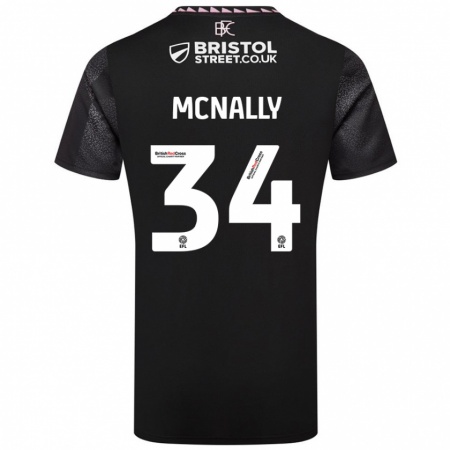 Kandiny Enfant Maillot Luke Mcnally #34 Noir Tenues Extérieur 2024/25 T-Shirt