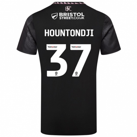 Kandiny Enfant Maillot Andreas Hountondji #37 Noir Tenues Extérieur 2024/25 T-Shirt