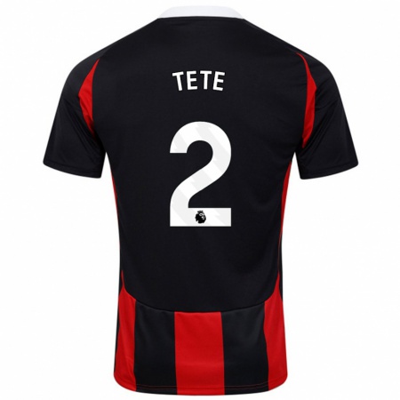 Kandiny Enfant Maillot Kenny Tete #2 Noir Rouge Tenues Extérieur 2024/25 T-Shirt