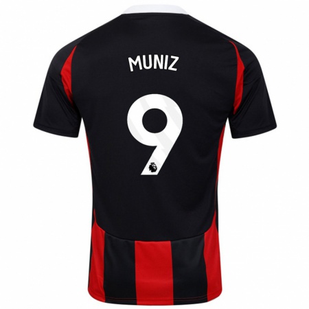 Kandiny Enfant Maillot Rodrigo Muniz #9 Noir Rouge Tenues Extérieur 2024/25 T-Shirt