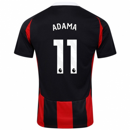 Kandiny Enfant Maillot Adama Traoré #11 Noir Rouge Tenues Extérieur 2024/25 T-Shirt