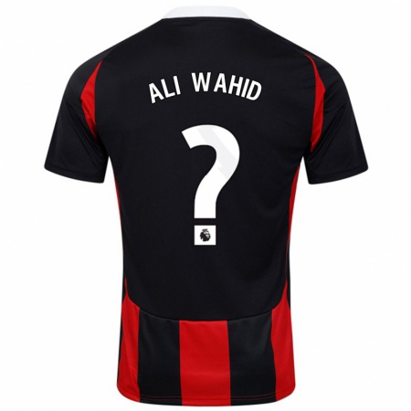 Kandiny Enfant Maillot Farhaan Ali Wahid #0 Noir Rouge Tenues Extérieur 2024/25 T-Shirt