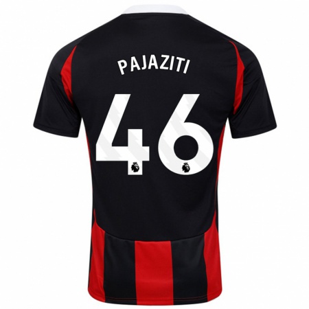 Kandiny Enfant Maillot Adrion Pajaziti #46 Noir Rouge Tenues Extérieur 2024/25 T-Shirt