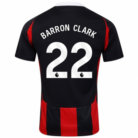 Kandiny Enfant Maillot Betty Barron-Clark #22 Noir Rouge Tenues Extérieur 2024/25 T-Shirt