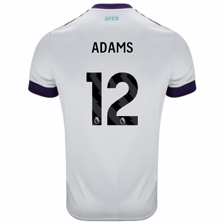 Kandiny Enfant Maillot Tyler Adams #12 Blanc Vert Violet Tenues Extérieur 2024/25 T-Shirt