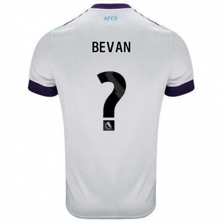 Kandiny Enfant Maillot Owen Bevan #0 Blanc Vert Violet Tenues Extérieur 2024/25 T-Shirt