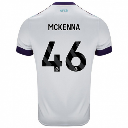 Kandiny Enfant Maillot Callan Mckenna #46 Blanc Vert Violet Tenues Extérieur 2024/25 T-Shirt