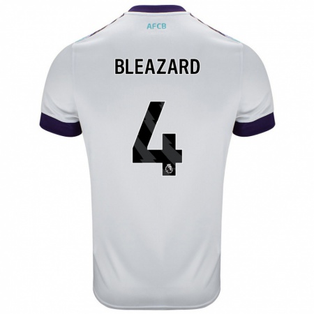 Kandiny Enfant Maillot Helen Bleazard #4 Blanc Vert Violet Tenues Extérieur 2024/25 T-Shirt