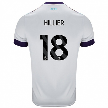 Kandiny Enfant Maillot Gemma Hillier #18 Blanc Vert Violet Tenues Extérieur 2024/25 T-Shirt