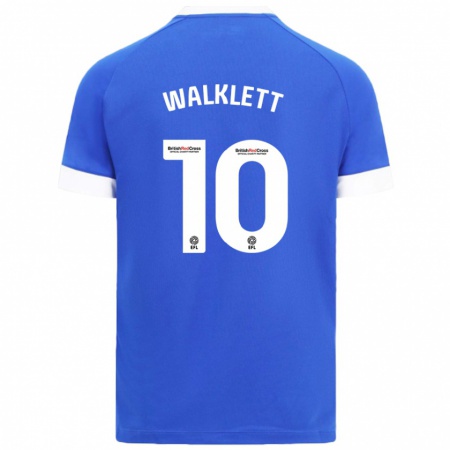 Kandiny Homme Maillot Kerry Walklett #10 Bleu Ciel Tenues Domicile 2024/25 T-Shirt