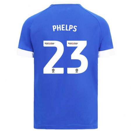 Kandiny Homme Maillot Anna Phelps #23 Bleu Ciel Tenues Domicile 2024/25 T-Shirt