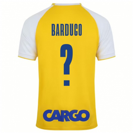 Kandiny Homme Maillot Ori Bardugo #0 Jaune Blanc Tenues Domicile 2024/25 T-Shirt