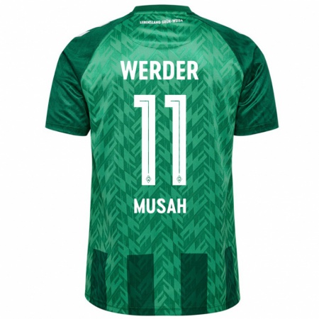 Kandiny Homme Maillot Salim Musah #11 Vert Tenues Domicile 2024/25 T-Shirt