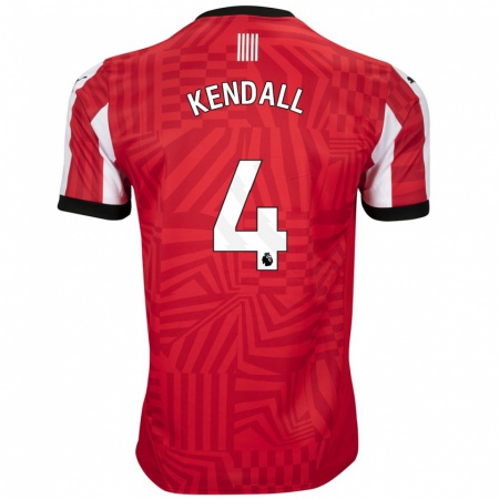 Kandiny Homme Maillot Lucia Kendall #4 Rouge Blanc Tenues Domicile 2024/25 T-Shirt