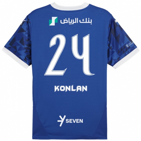 Kandiny Homme Maillot Cynthia Konlan #24 Bleu Foncé Blanc Tenues Domicile 2024/25 T-Shirt