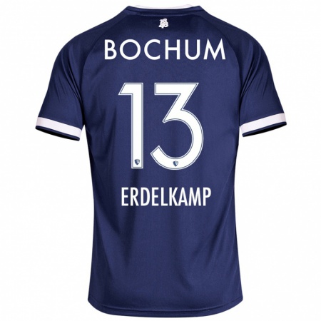 Kandiny Homme Maillot Luca Erdelkamp #13 Bleu Foncé Tenues Domicile 2024/25 T-Shirt