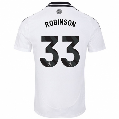 Kandiny Homme Maillot Antonee Robinson #33 Blanc Tenues Domicile 2024/25 T-Shirt