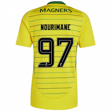 Kandiny Homme Maillot Addi Nourimane #97 Jaune Tenues Extérieur 2024/25 T-Shirt