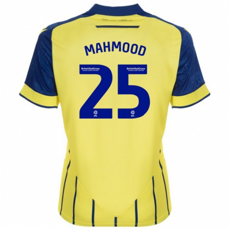 Kandiny Homme Maillot Mahmood #25 Jaune Bleu Tenues Extérieur 2024/25 T-Shirt