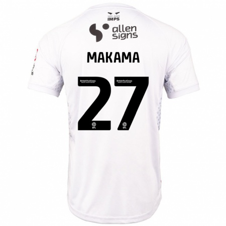 Kandiny Homme Maillot Jovon Makama #27 Rouge Blanc Tenues Extérieur 2024/25 T-Shirt