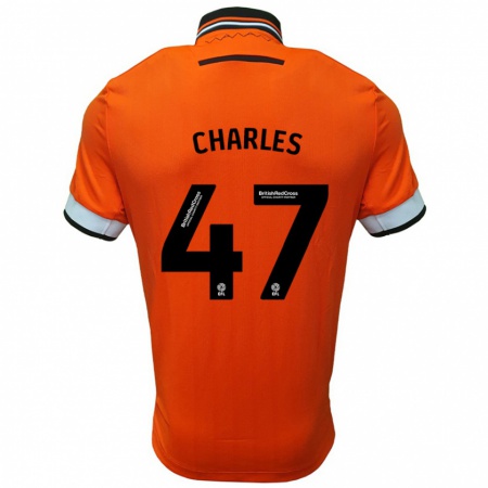 Kandiny Homme Maillot Pierce Charles #47 Orange Blanc Tenues Extérieur 2024/25 T-Shirt