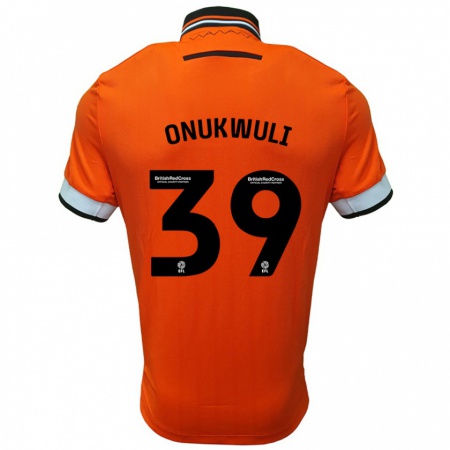 Kandiny Homme Maillot Favour Onukwuli #39 Orange Blanc Tenues Extérieur 2024/25 T-Shirt