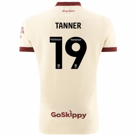 Kandiny Homme Maillot George Tanner #19 Blanc Crème Tenues Extérieur 2024/25 T-Shirt