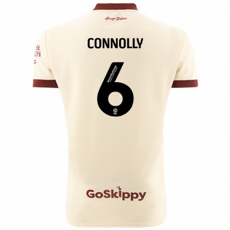 Kandiny Homme Maillot Megan Connolly #6 Blanc Crème Tenues Extérieur 2024/25 T-Shirt