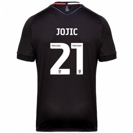 Kandiny Homme Maillot Nikola Jojic #21 Noir Tenues Extérieur 2024/25 T-Shirt