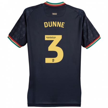 Kandiny Homme Maillot Jimmy Dunne #3 Bleu Marine Foncé Tenues Extérieur 2024/25 T-Shirt