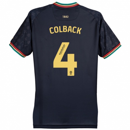 Kandiny Homme Maillot Jack Colback #4 Bleu Marine Foncé Tenues Extérieur 2024/25 T-Shirt