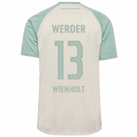 Kandiny Homme Maillot Paul Wienholt #13 Blanc Cassé Vert Clair Tenues Extérieur 2024/25 T-Shirt