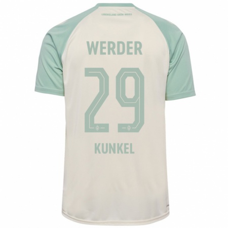 Kandiny Homme Maillot Melina Kunkel #29 Blanc Cassé Vert Clair Tenues Extérieur 2024/25 T-Shirt