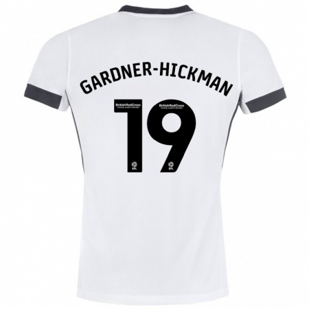 Kandiny Homme Maillot Taylor Gardner-Hickman #19 Blanc Noir Tenues Extérieur 2024/25 T-Shirt