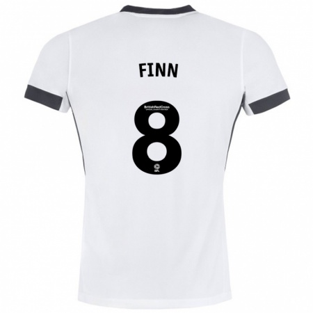 Kandiny Homme Maillot Jamie Finn #8 Blanc Noir Tenues Extérieur 2024/25 T-Shirt