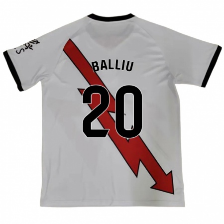 Kandiny Homme Maillot Iván Balliu #20 Rouge Tenues Extérieur 2024/25 T-Shirt