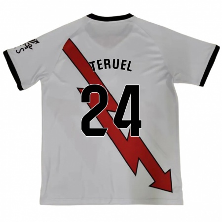 Kandiny Homme Maillot Laura Teruel Montero #24 Rouge Tenues Extérieur 2024/25 T-Shirt