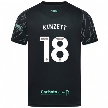 Kandiny Homme Maillot Ella Kinzett #18 Noir Vert Tenues Extérieur 2024/25 T-Shirt