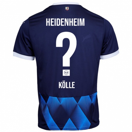 Kandiny Homme Maillot Adam Kölle #0 Bleu Marine Foncé Tenues Extérieur 2024/25 T-Shirt