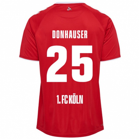 Kandiny Homme Maillot Laura Donhauser #25 Rouge Blanc Tenues Extérieur 2024/25 T-Shirt