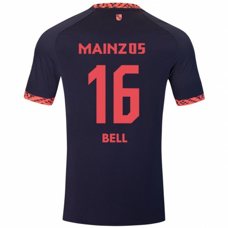 Kandiny Homme Maillot Stefan Bell #16 Bleu Corail Rouge Tenues Extérieur 2024/25 T-Shirt