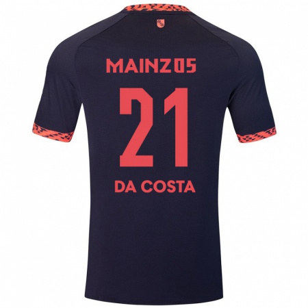 Kandiny Homme Maillot Danny Da Costa #21 Bleu Corail Rouge Tenues Extérieur 2024/25 T-Shirt