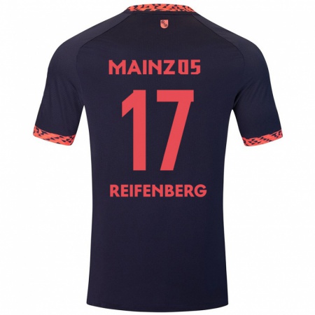 Kandiny Homme Maillot Michelle Reifenberg #17 Bleu Corail Rouge Tenues Extérieur 2024/25 T-Shirt