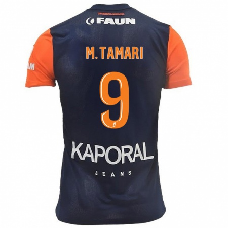 Kandiny Femme Maillot Mousa Tamari #9 Bleu Marine Orange Tenues Domicile 2024/25 T-Shirt