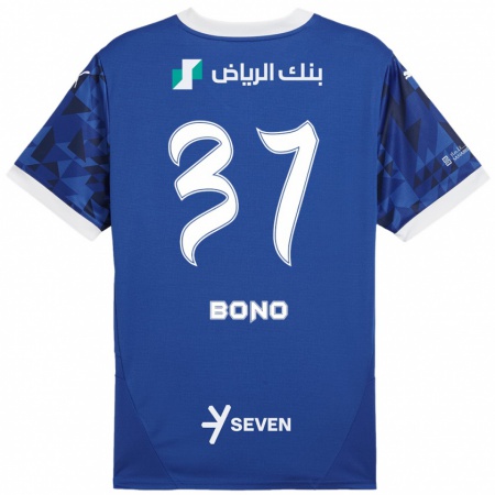 Kandiny Femme Maillot Bono #37 Bleu Foncé Blanc Tenues Domicile 2024/25 T-Shirt