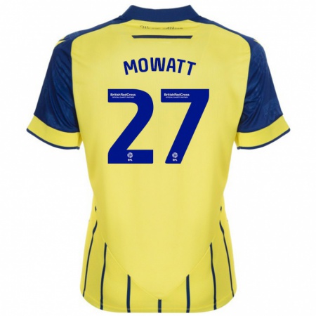 Kandiny Femme Maillot Alex Mowatt #27 Jaune Bleu Tenues Extérieur 2024/25 T-Shirt